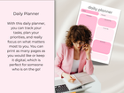Minimal Pink Daily Planner | Digital & Printable Productivity Sheet