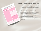 Minimal Pink Daily Planner | Digital & Printable Productivity Sheet